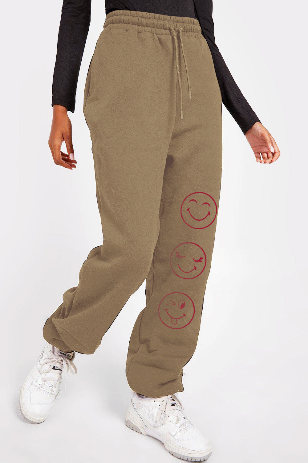 Simply Love Full Plus Size Emoji Graphic Sweatpants