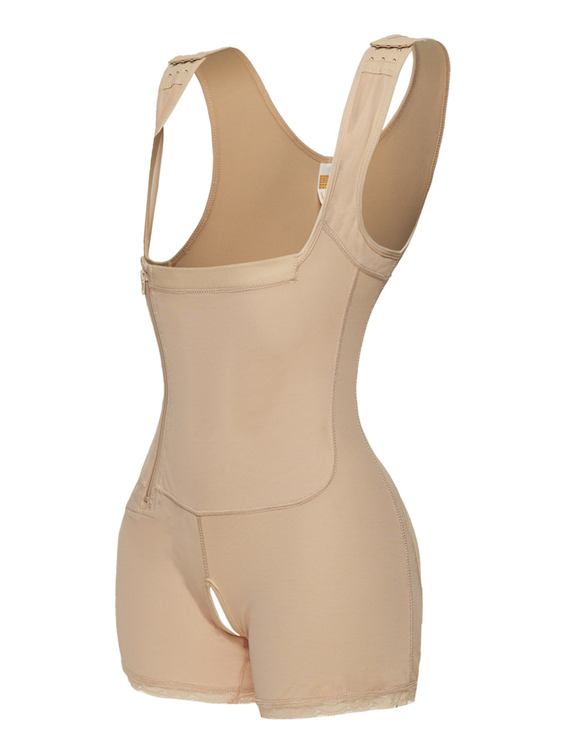 Full Size Side Zip Up Wide Strap Shapewear