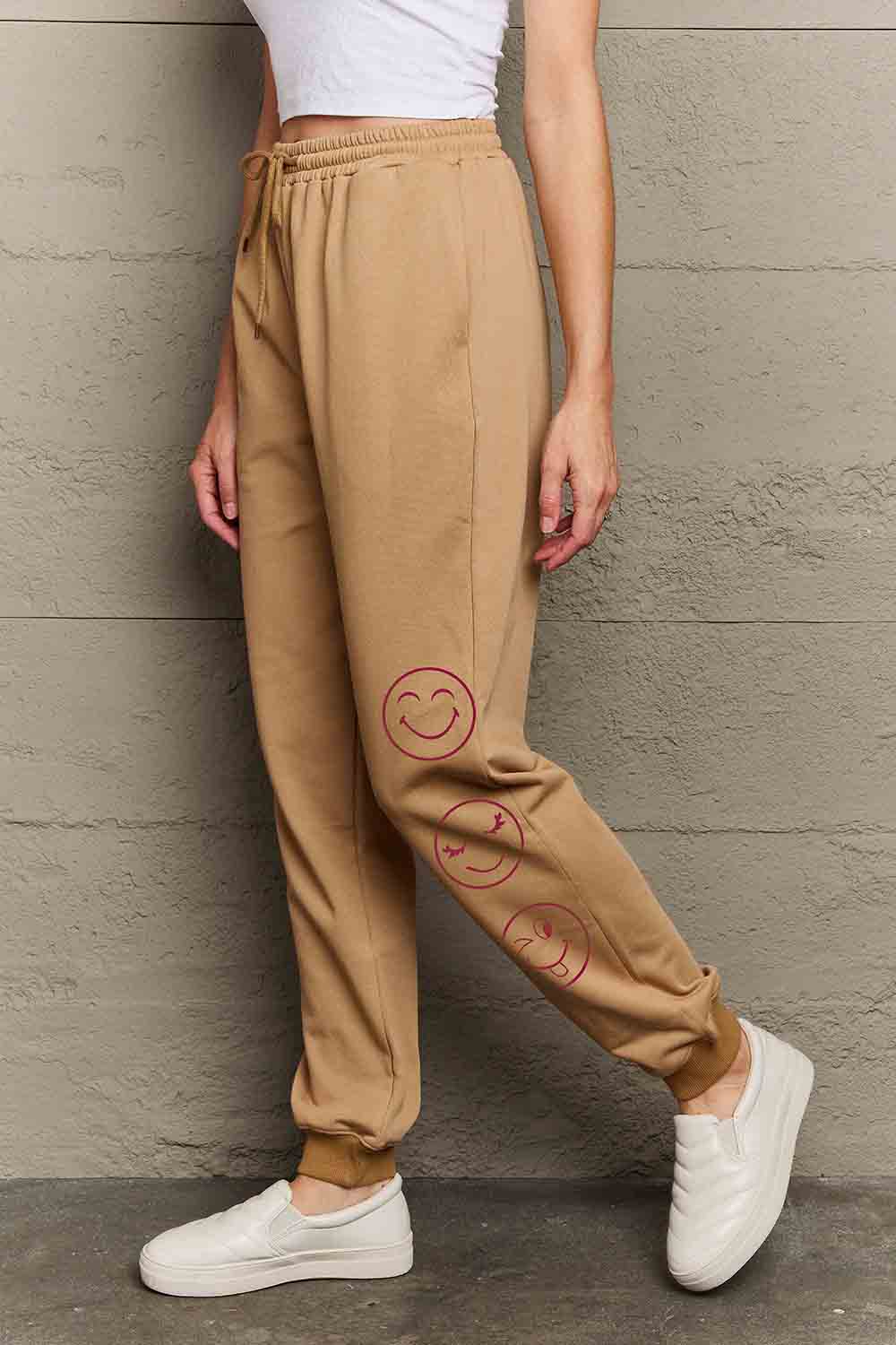 Simply Love Full Plus Size Emoji Graphic Sweatpants