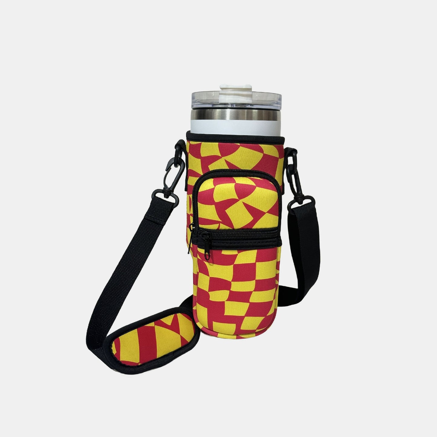 40 Oz Insulated Tumbler Cup Sleeve With Adjustable Shoulder Strap